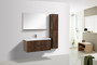 JADE 48" Rosewood Wall Mounted Modern Bathroom Vanity With Acrylic Sink