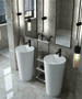 E-P03-2 White Pedestal Sink