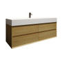 MAX 60" Wall Mounted Bath Vanity with 5" Thickness Acrylic Sink - Single Sink