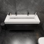 MAX 60" Wall Mounted Bath Vanity with 5" Thickness Acrylic Sink - Double Sink