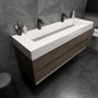 MAX 60" Wall Mounted Bath Vanity with 5" Thickness Acrylic Sink - Double Sink