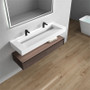 BT017 60" Wall Mounted Modern Bathroom Vanity - Double Sink