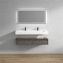 BT017 60" Wall Mounted Modern Bathroom Vanity - Double Sink