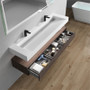 BT017 72" Wall Mounted Modern Bathroom Vanity - Double Sink