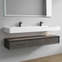 BT017 72" Wall Mounted Modern Bathroom Vanity - Double Sink