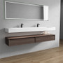 BT017 84" Wall Mounted Modern Bathroom Vanity - Double Sink