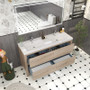 Louis 60" Freestanding Modern Bathroom Vanity - Double Sink 