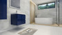 MOB 30" Wall Mounted Modern Bathroom Vanity with Reinforced Acrylic Sink