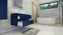 MOB 36" Wall Mounted Modern Bathroom Vanity with Reinforced Acrylic Sink