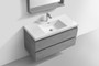  MOB 42" Wall Mounted Modern Bathroom Vanity with Reinforced Acrylic Sink