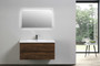  MOB 42" Wall Mounted Modern Bathroom Vanity with Reinforced Acrylic Sink