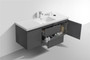 MOB 60" Wall Mounted Modern Bathroom Vanity (Single Sink)