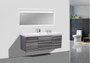 MOB 60" Wall Mounted Modern Bathroom Vanity (Single Sink)