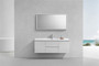 MOB 60" Wall Mounted Modern Bathroom Vanity (Single Sink)