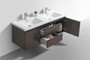  MOB 60" Wall Mounted Modern Bathroom Vanity (Double Sink)