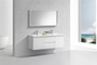  MOB 60" Wall Mounted Modern Bathroom Vanity (Double Sink)