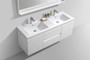  MOB 60" Wall Mounted Modern Bathroom Vanity (Double Sink)