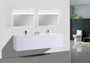 MOB 72" Wall Mounted Modern Bathroom Vanity (Double Sink)