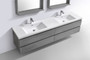 MOB 84" Wall Mounted Modern Bathroom Vanity (Double Sink)