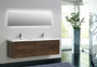 MOB 84" Wall Mounted Modern Bathroom Vanity (Double Sink)