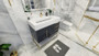BT001 36" Freestanding Vanity with Reinforced Acrylic Sink (Right Side Drawers)