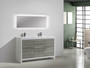 DOLCE 60″ DOUBLE SINK MODERN BATHROOM VANITY WITH WHITE ACRYLIC COUNTER-TOP