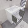 DOLCE 30″ ASH GRAY MODERN BATHROOM VANITY WITH WHITE ACRYLIC COUNTER-TOP
