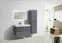 MORENO MOF 36" HIGH GLOSS GREY WALL MOUNTED MODERN BATHROOM VANITY WITH REEINFORCED ACRYLIC SINK