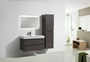 MORENO MOF 36" DARK GREY OAK WALL MOUNTED MODERN BATHROOM VANITY WITH REEINFORCED ACRYLIC SINK