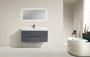 MORENO MOF 48" HIGH GLOSS GREY WALL MOUNTED MODERN BATHROOM VANITY WITH REEINFORCED ACRYLIC SINK