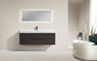 MORENO MOF 60" SINGLE SINK DARK GREY OAK WALL MOUNTED MODERN BATHROOM VANITY WITH REINFORCED ACRYLIC SINK