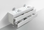 MORENO MOF 72" HIGH GLOSS WHITE WALL MOUNTED MODERN BATHROOM VANITY WITH REEINFORCED ACRYLIC SINK