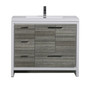 MORENO MOD 42" MODERN BATHROOM VANITY W/ LEFT SIDE DRAWERS