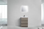 MOA 24″ MAYPLE GREY MODERN BATHROOM VANITY W/ 3 DRAWERS AND ACRYLIC SINK