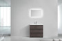 MOA 36″ DARK GREY-OAK MODERN BATHROOM VANITY W/ 3 DRAWERS AND ACRYLIC SINK