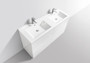 MOA 60″ DOUBLE SINK GLOSS WHITE MODERN BATHROOM VANITY W/ 6 DRAWERS AND ACRYLIC SINK