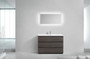 MOA 48″ DARK GREY-OAK MODERN BATHROOM VANITY W/ 3 DRAWERS AND ACRYLIC SINK