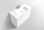 MOA 42″ GLOSS WHITE MODERN BATHROOM VANITY W/ 3 DRAWERS AND ACRYLIC SINK