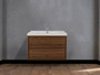 Murray 36" Rose Wood Wall Mounted Modern Vanity