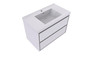 Murray 42" Gloss White Wall Mounted Modern Vanity