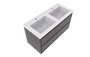 Murray 48" Grey Oak Wall Mounted Modern Vanity - Double Sink