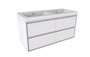 Murray 48" Gloss White Wall Mounted Modern Vanity - Double Sink