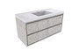 Murray 48" Marble White Wall Mounted Modern Vanity - Double Sink