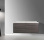 Murray 60" Grey Oak Wall Mounted Modern Vanity - Single Sink