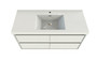 Murray 60" Gloss White Wall Mounted Modern Vanity - Single Sink