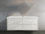 Murray 60" Marble White Wall Mounted Modern Vanity - Single Sink