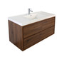 Murray 60" Rose Wood Wall Mounted Modern Vanity - Single Sink