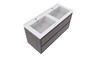 Murray 60" Grey Oak Wall Mounted Modern Vanity - Double Sink