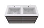 Murray 60" Grey Oak Wall Mounted Modern Vanity - Double Sink