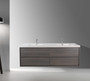 Murray 60" Grey Oak Wall Mounted Modern Vanity - Double Sink